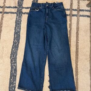 Good American Dark Blue Flare Jeans